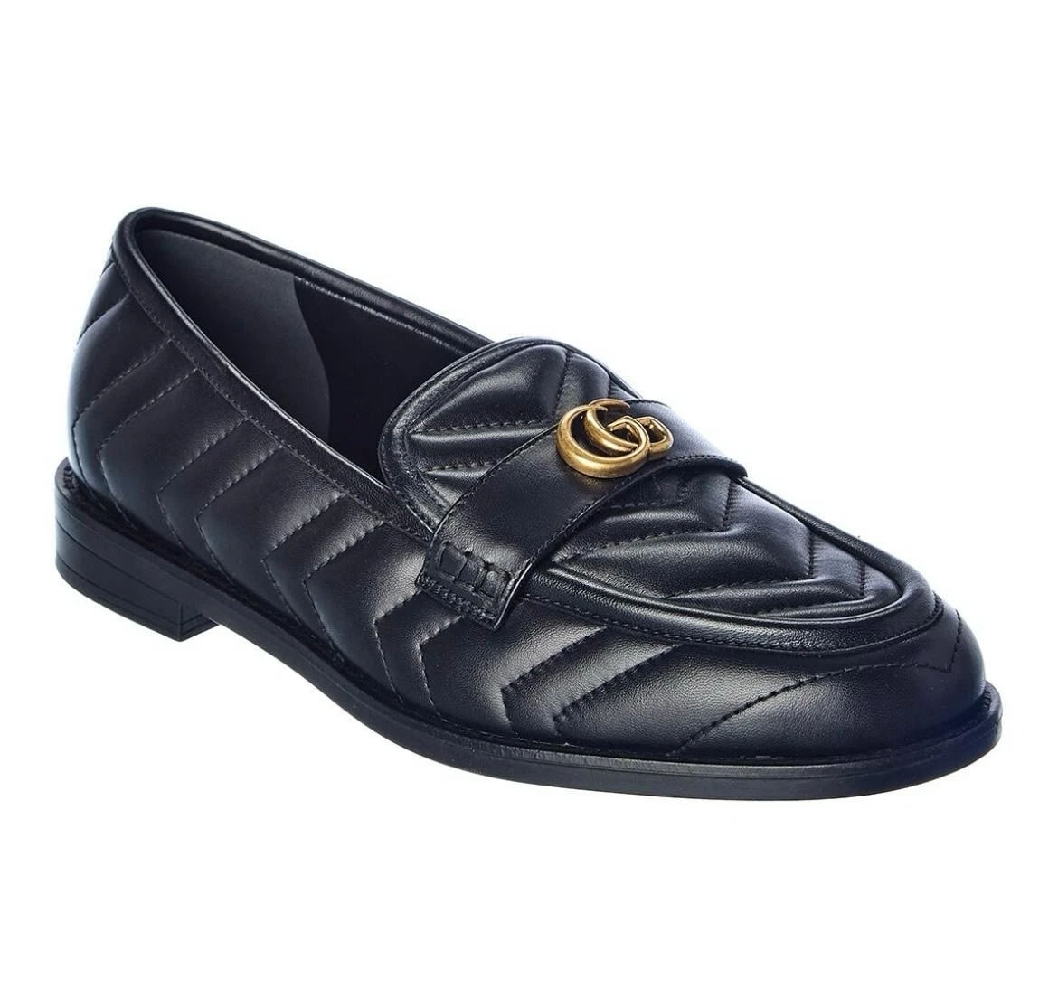Mocassins Gucci matelassés GG femme fille noir taille 34,5 / 4,5