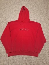 Vintage 90s Nike Center Swoosh Red Sweatshirt Mens XL Hoodie Grey Tag