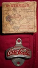 Vintage Starr X Coca Cola Coke Stationary Wall Bottle Opener Unused with Box