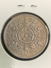 1965 UK 2 Shillings Coin Florin Queen Elizabeth II Great Britain 11.31g in Flip