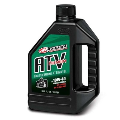 Maxima ATV Premium 4T 10W40 Engine Oil - 1 Liter for Powersports (Case of 12)