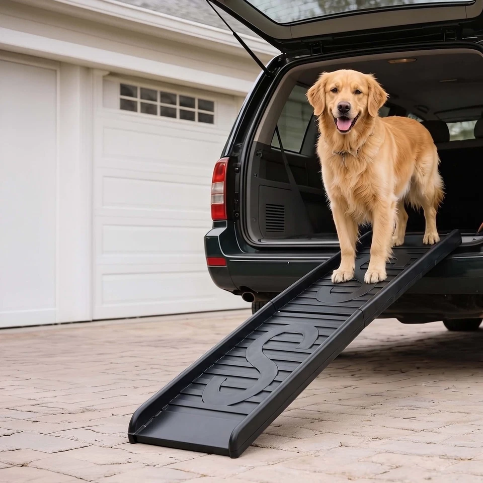 Rampe pour chien et chat, escalier & rampe pour animaux, pliable pour voiture - Photo 2/4