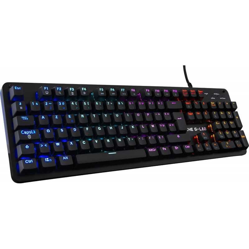 Clavier mécanique THE G-LAB KEYZ-CARBON-E/FR AZERTY noir pour gamer