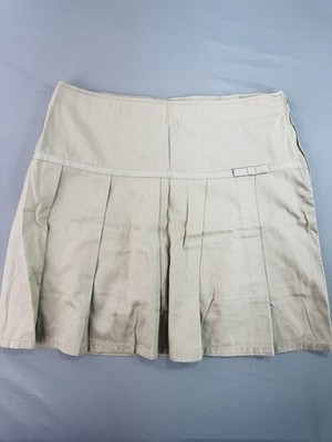French Toast Girls School Uniform Beige Khaki Pleated Skirt Skort 18.5 Plus