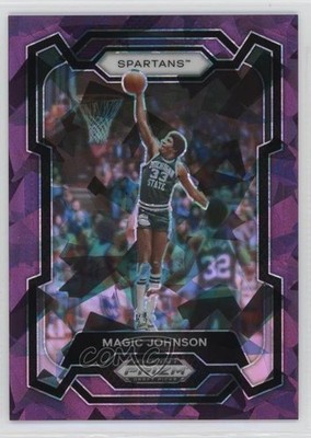 2024-25 Panini Prizm Draft Picks Purple Ice 136/149 Magic Johnson #23 HOF 0lm
