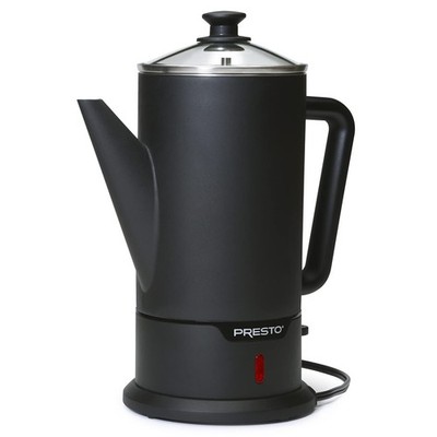 Presto 02815 Black Stainless Steel 12-Cup Cordless Coffee Percolator 12-Cups