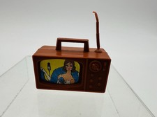 Vintage 1964 Mattel Barbie "Busy Hands" Brown Television Set Staring Midge