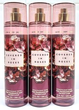 BATH  BODY WORKS COVERED IN ROSES BODY MIST SPRAY 8 FL OZ LOT OF 3 PCS NEW