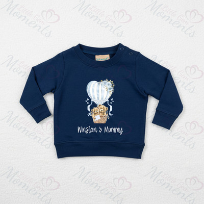 Personalisiertes Sweatshirt Happy Mother's Day. Baby/Kleinkind Pullover - Heißluftballon