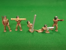 BARCLAY Manoil Lead Pod Foot Army Soldiers Lot Of 5