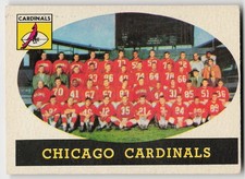 1958 Topps #69 Chicago Cardinals FOOTBALL Chicago Cardinals