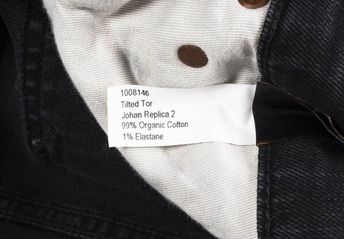 2182 Nudie Jeans Inclinados Tor Johan Réplica 2 Jeans Negros Talla 30/34 - Imagen 7 de 7