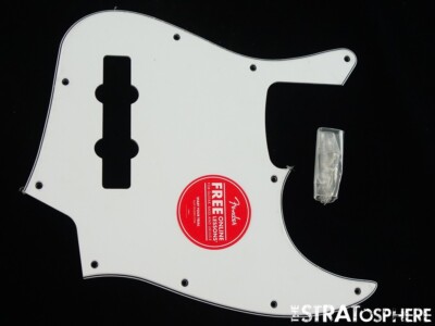 Fender Squier Affinity Active Jazz J Bass White PICKGUARD Guitar.