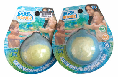Lot Of 2 Pool Bombz Bombs Fizzy Coloring Water Fun Non Toxic Kid Friendly 3+ New
