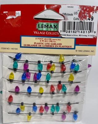 Lemax Xmas Plastic Lite Garland 2ft 14015 Released 1991 Retired 2003