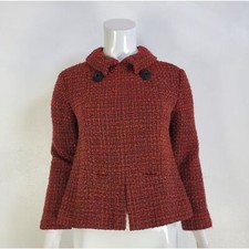 Vintage 60's Mod Red Tweed Suit Top