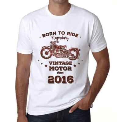 ULTRABASIC Herren T-Shirt geboren, um einen legendären Motor seit 2016 zu fahren Born