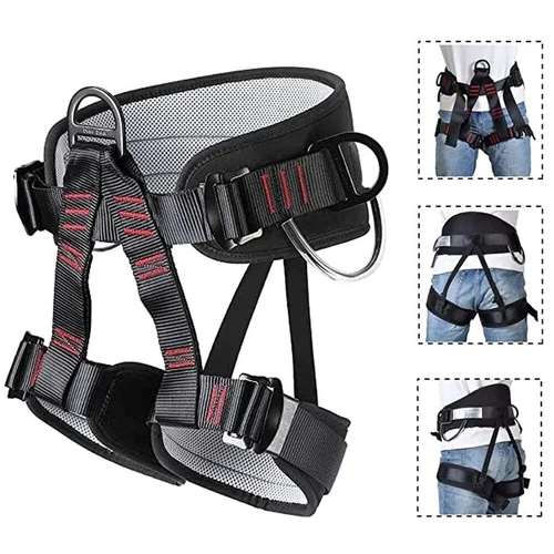 Verstellbarer Klettergurt Halbkörpergurte zur Feuerrettung Höhlenfelsen - Bild 4 von 33