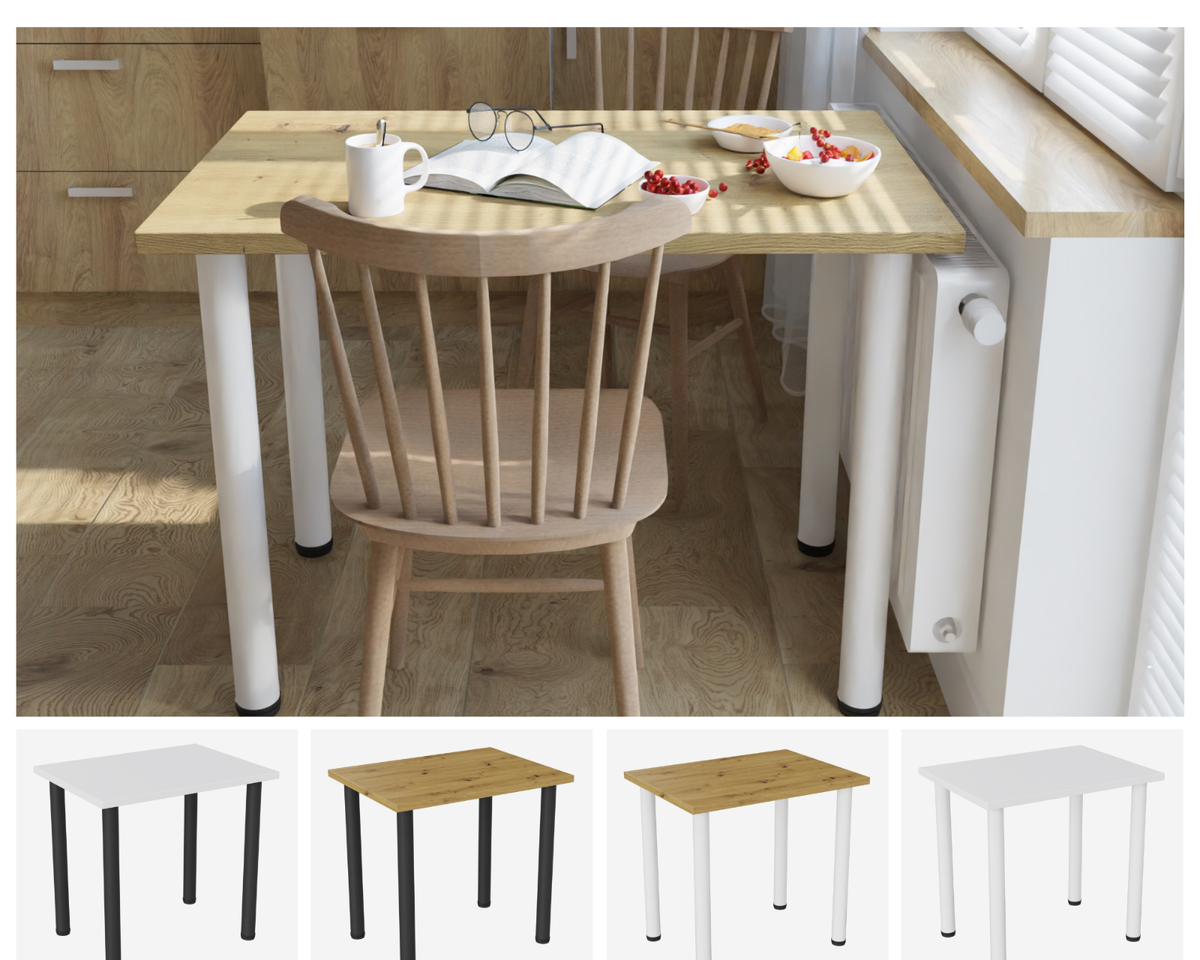 Esstisch 80 x 60 cm, 100 x 60 cm, Küchentisch, Computertisch, Höhenverstellbar