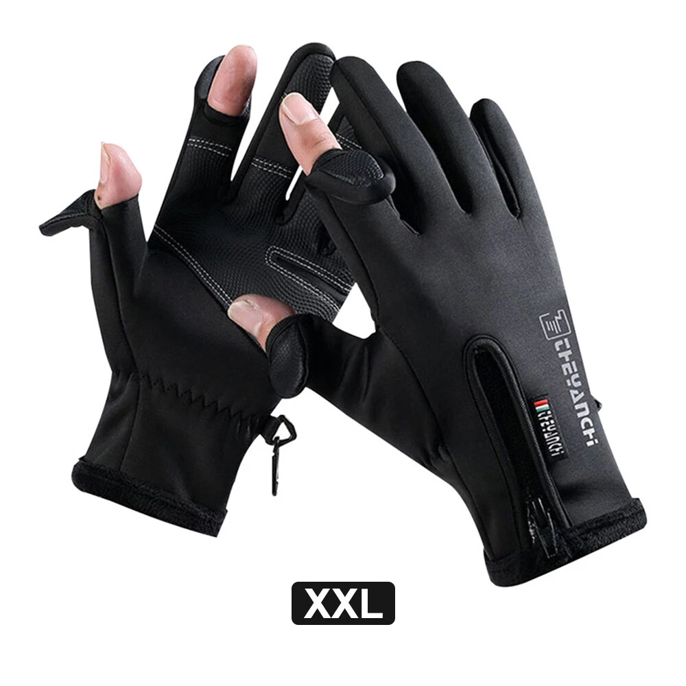 2 Seam Gloves Fishing Gloves Neoprene Fleece Waterproof Warm Full Finger  Gloves