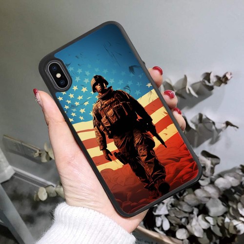 Brave Soldier US art Unique case For Motorola Moto Google Pixel OnePlus - Picture 20 of 25