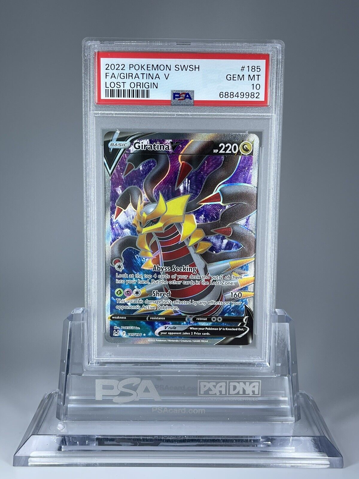 Giratina V 2022 Pokemon Sword and Shield Lost Origin #185 Full Art