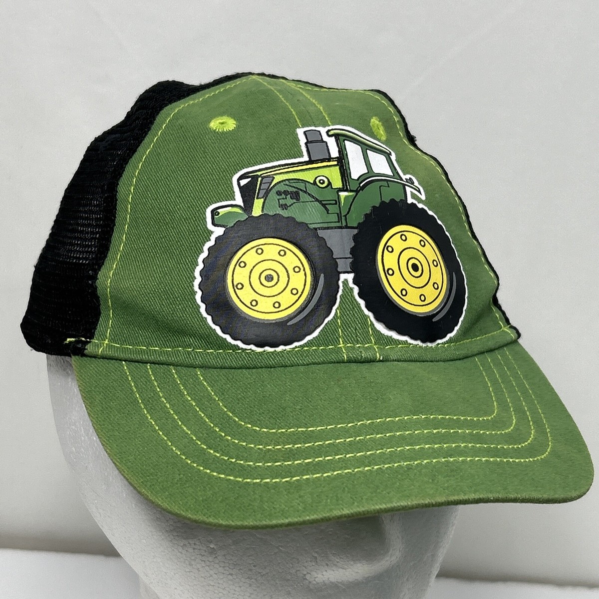 John Deere Toddler Hat Cap Green Black Tractor Adjustable Snapback Mesh  Trucker