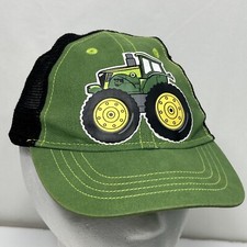 John Deere Toddler Hat Cap Green Black Tractor Adjustable Snapback Mesh Trucker