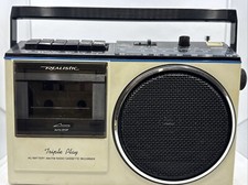 Vintage Realistic Triple Play AM FM Radio Cassette CTR-78 Boombox READ