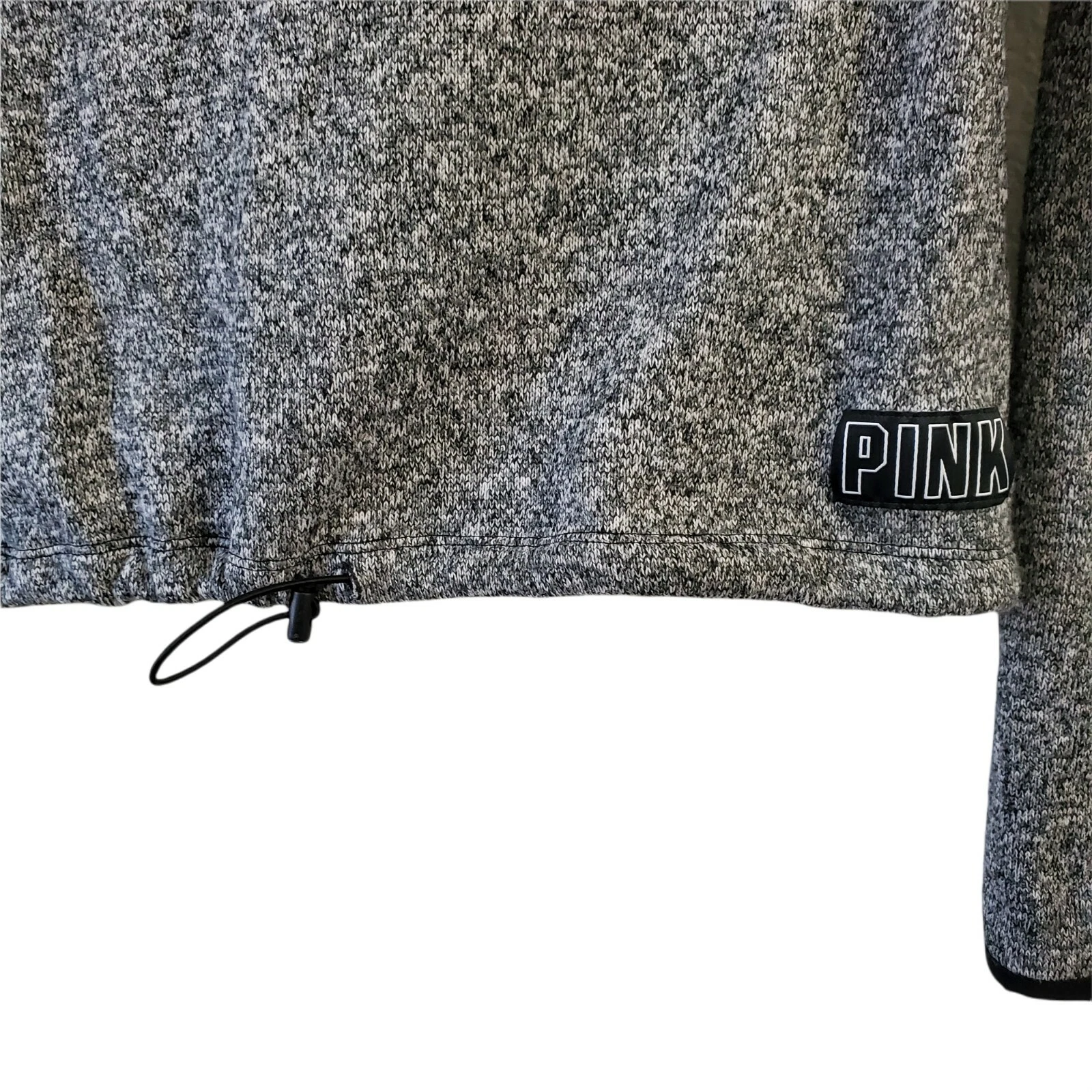 UNDERCOVER Maglione Victorias Secret ROSA piccolo grigio maglia con cappuccio pullover cropped logo