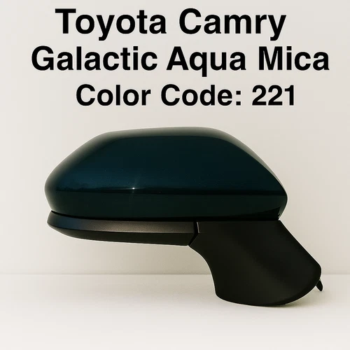 NEW AQUA BLUE Passenger Side Power Mirror 2018-21 Toyota Camry L LE & SE