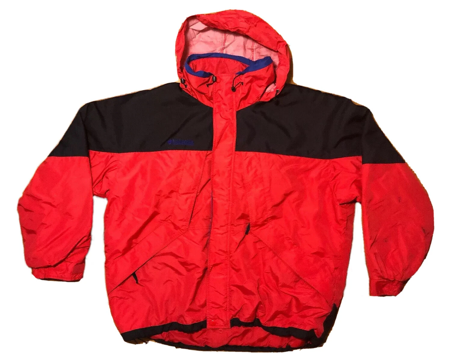 Columbia Snow Jacket Parka Winter Hooded Coat Red - Men's XL