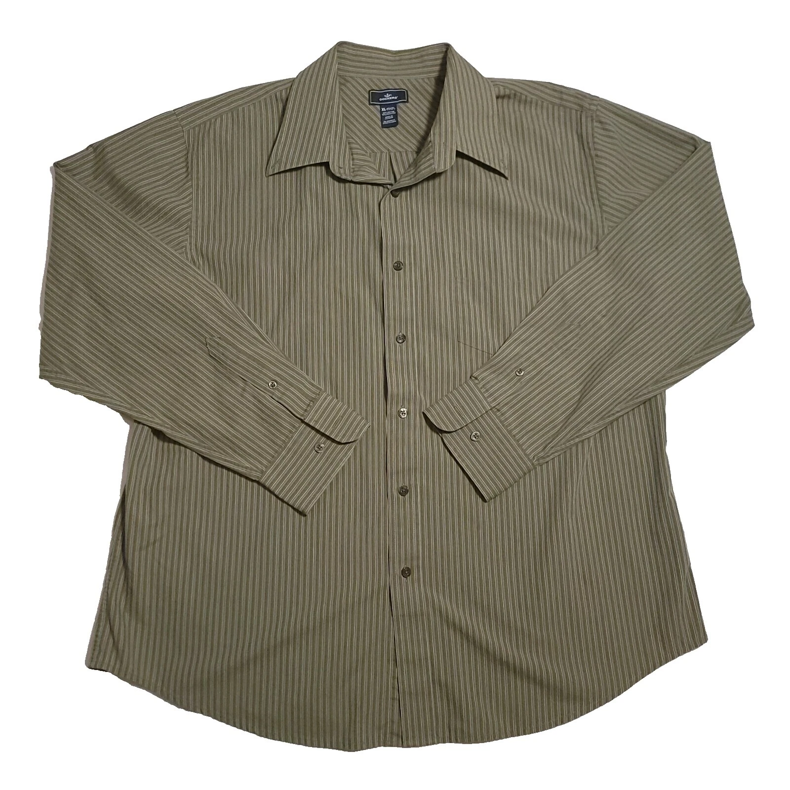 Camisas informales abotonadas de poliéster a rayas para hombre DOCKERS