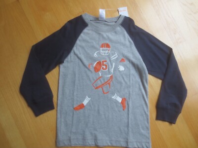 T-shirt Manches Longues Gymboree Garçon 5 Ans - Thème Football Bleu Marine (neuf)