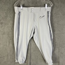 Nike Softball Pants Woman  s Sz Medium Gray Vented College Fit 2/3 Length