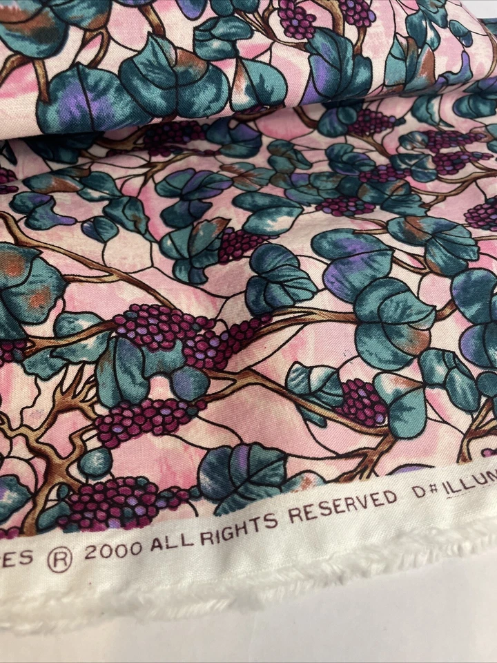 Timeless Treasures Cotton Fabric Illume Stained Glass Grave Vines 8 yards - Image 3 of 4