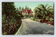 Postcard California Redlands CA Smiley Residence Mansion 1910s Unposted Divided