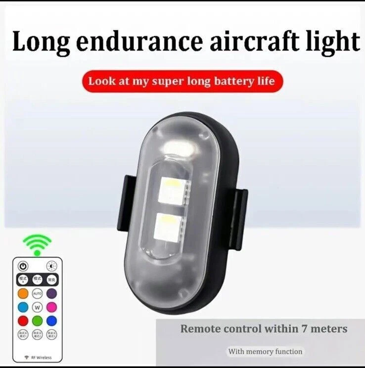 4Pcs Wireless LED Strobe Light RGB 8 Colors Rechargeable Flashing Warning Lights - Image 3 of 4