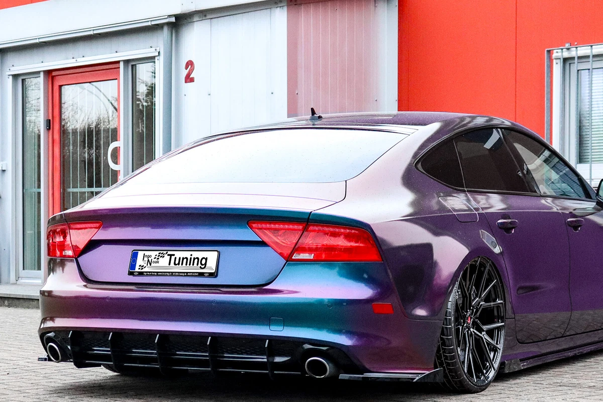 Gefräster Heckansatz Diffusor aus ABS passend für Audi A7 mit S 