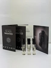 AZZARO THE MOST WANTED Eau De Parfum Intense 3 Samples Spray 1.2ml each EDP