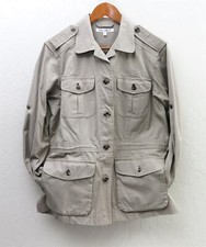 Travel Smith Women's Medium Cargo Safari Jacket Khaki/tan Cotton