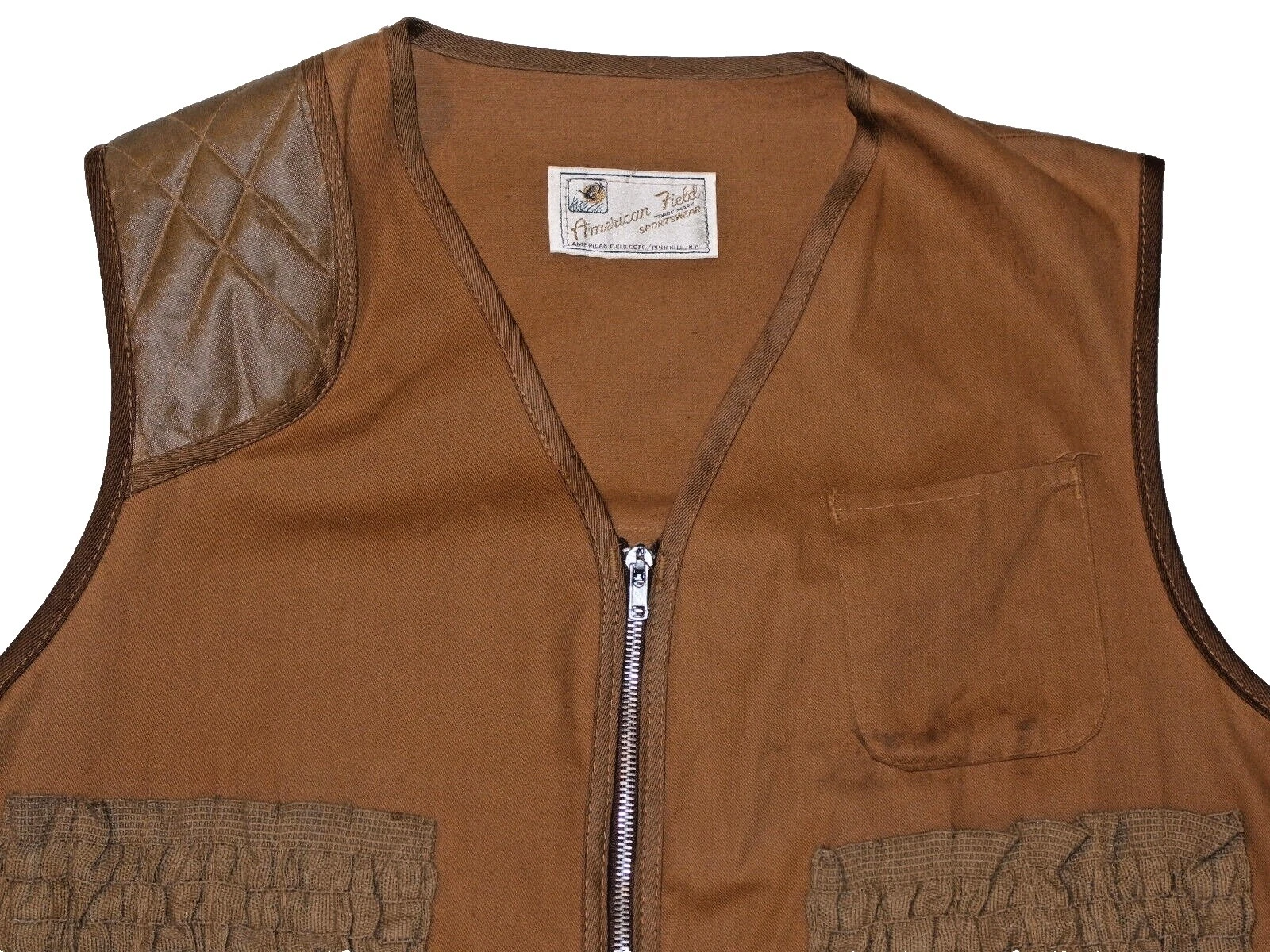 Chalecos Vintage 1960s Marrón para Hombres