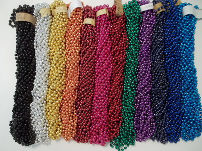 Antique Tea Cup Lot 12-Pack Black Mardi Gras Beads Necklaces | Party Favors, 1 Dozen Lot | Plastic Throw Beads Halloween Necklace - Foto 5