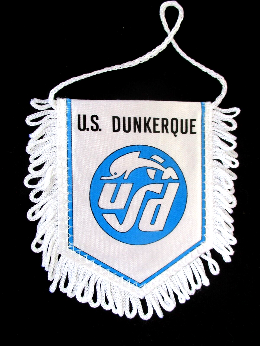 Petit Fanion / Wimpel U.S. Dunkerque – France, Objet De Collection