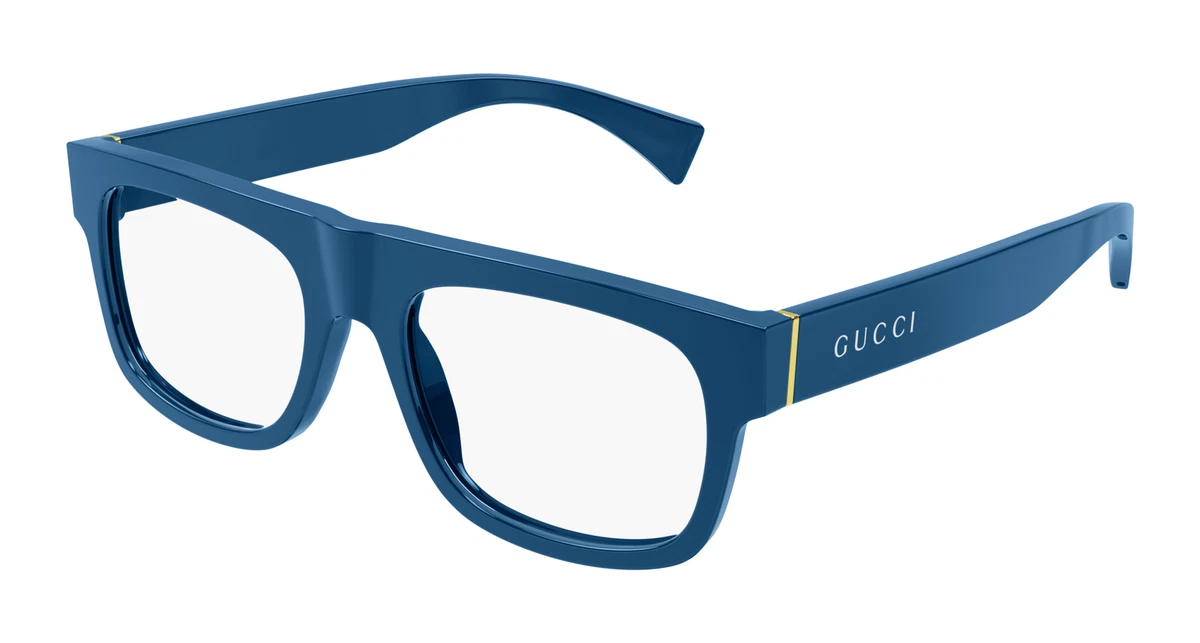 Authentic Gucci Eyeglasses GG1137O 004 Blue Full Rim Frames 53MM