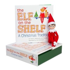 Elf on the Shelf A Christmas Tradition Blue-Eyed Boy Scout Elf with Book
