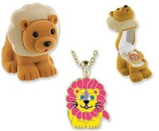 Lion Pendant Necklace Jewelry with Velour Hinged Keepsake Gift Box NEW