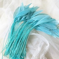 Stripped Coque Feather Millinery & Craft Fascinators Hat Feather 5/7" 69 Colours