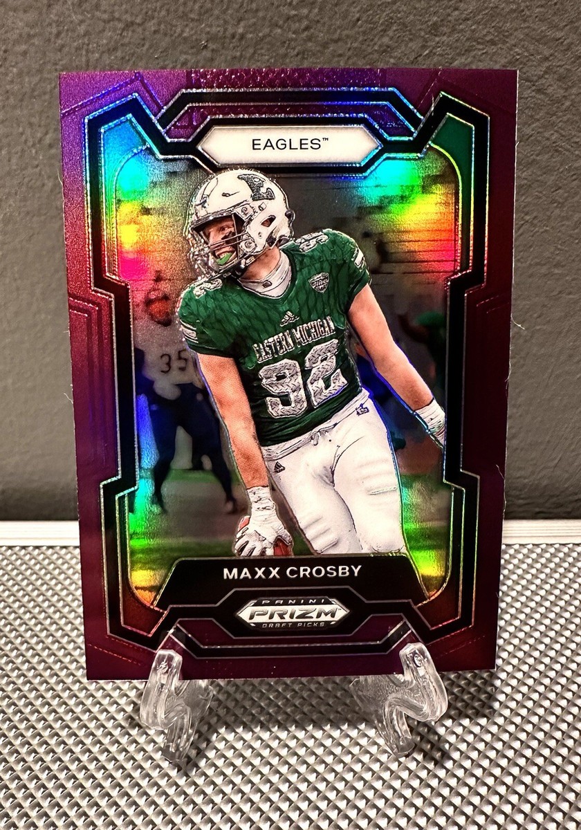 2024 Prizm Draft MAXX CROSBY #/75 SP True Purple Parallel🔥Las