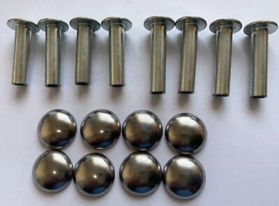 SILBER KREUZWAGEN GEBAUTER KINDERWAGEN CHASSI SHACKLE NIETEN Kensington Carlton Tenby x8